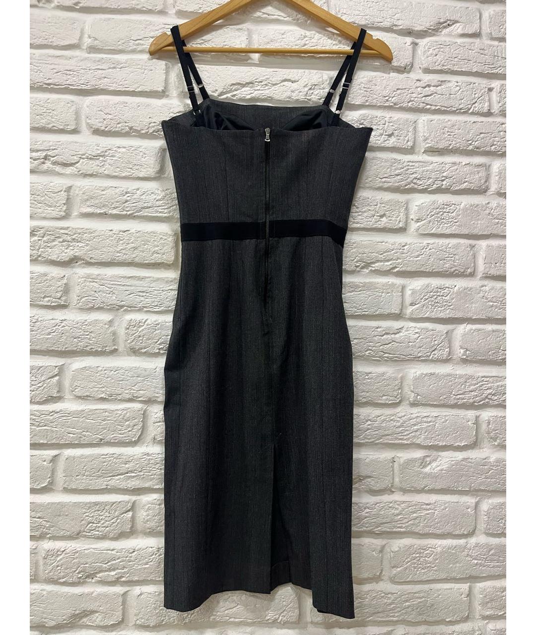 DOLCE&GABBANA Антрацитовое коктейльное платье, фото 2