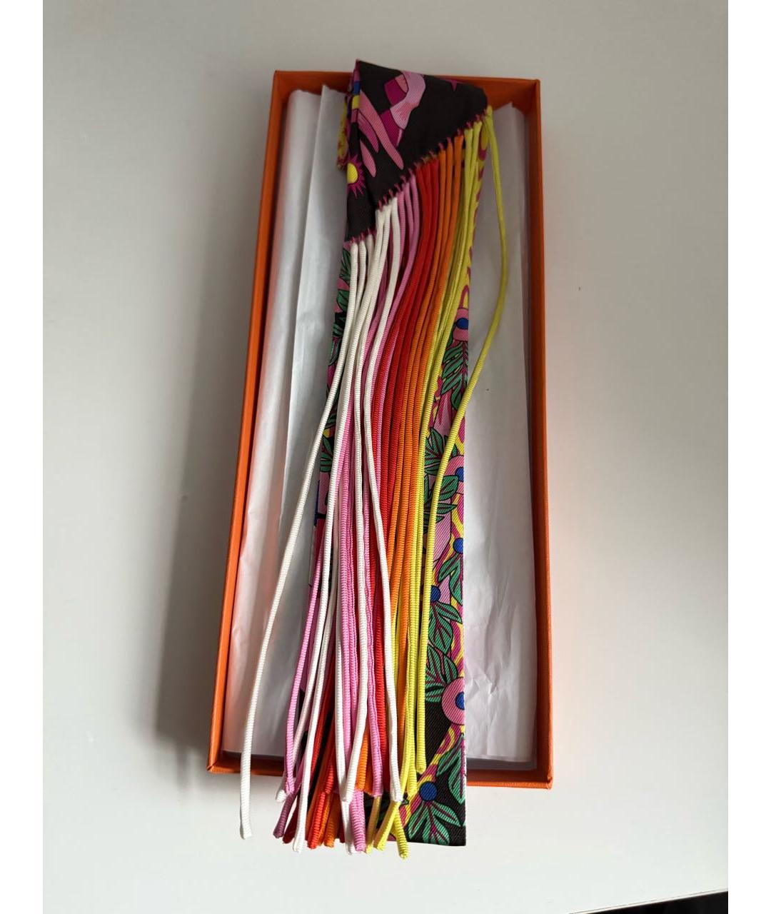 HERMES Мульти шелковый платок, фото 5