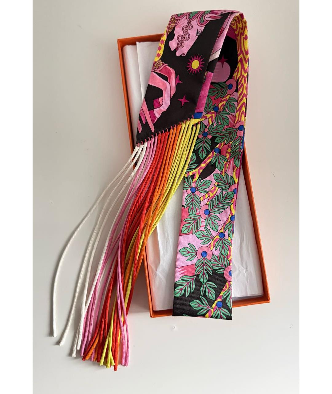 HERMES Мульти шелковый платок, фото 2