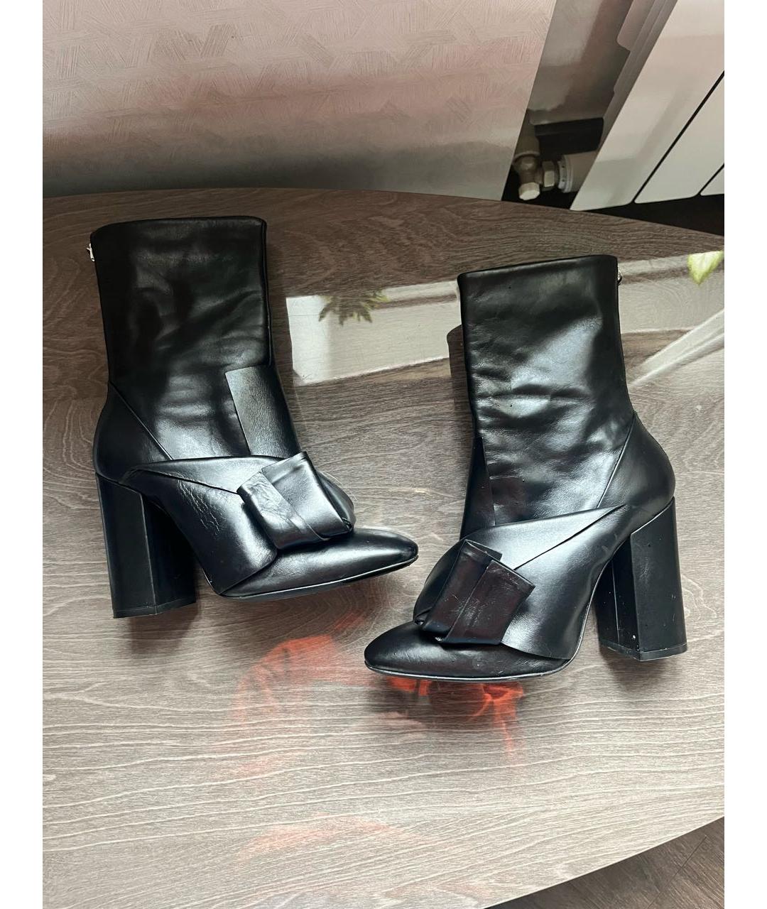 NO. 21 Черные кожаные ботильоны, фото 7