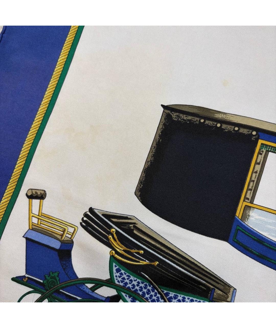 HERMES Мульти шелковый платок, фото 4