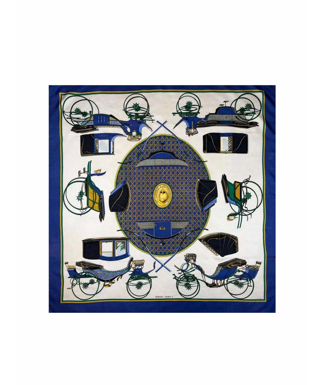 HERMES Мульти шелковый платок, фото 1