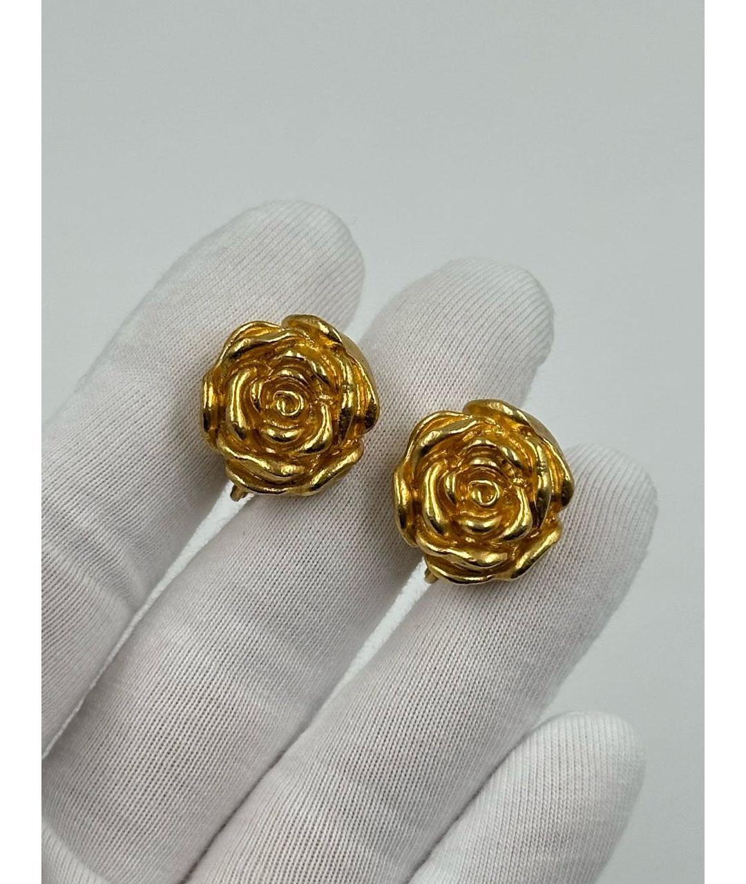 KENZO Золотые позолоченные клипсы, фото 2