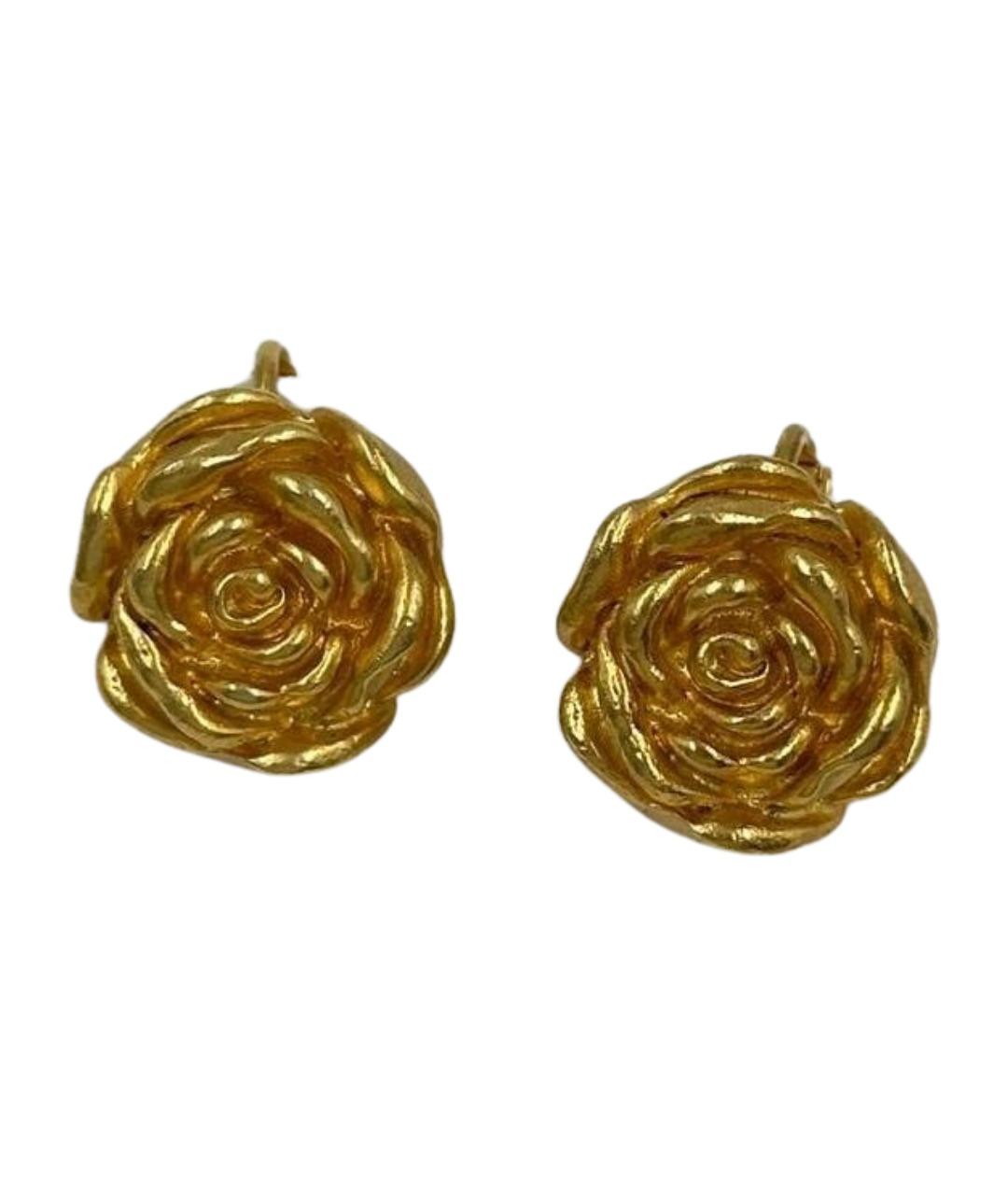 KENZO Золотые позолоченные клипсы, фото 1