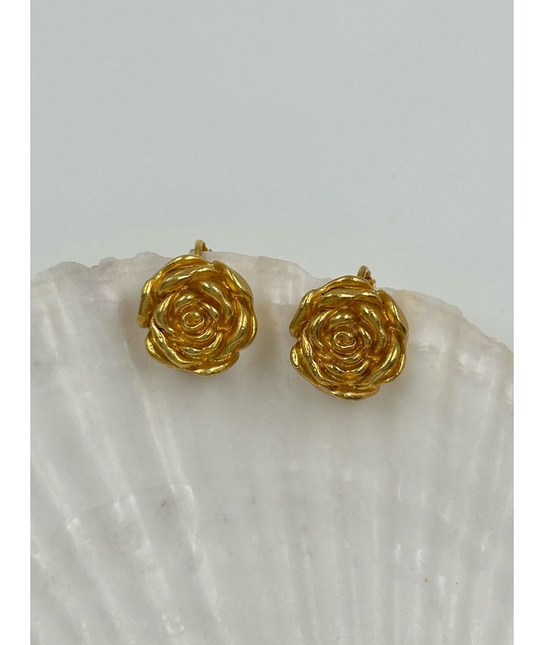 KENZO Золотые позолоченные клипсы, фото 7