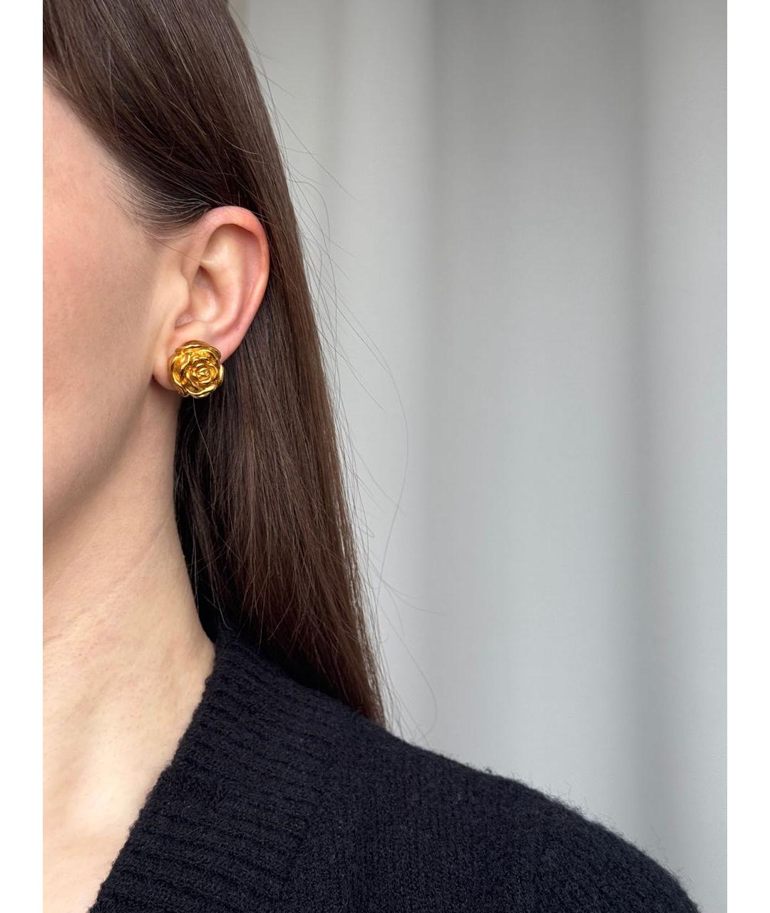 KENZO Золотые позолоченные клипсы, фото 6