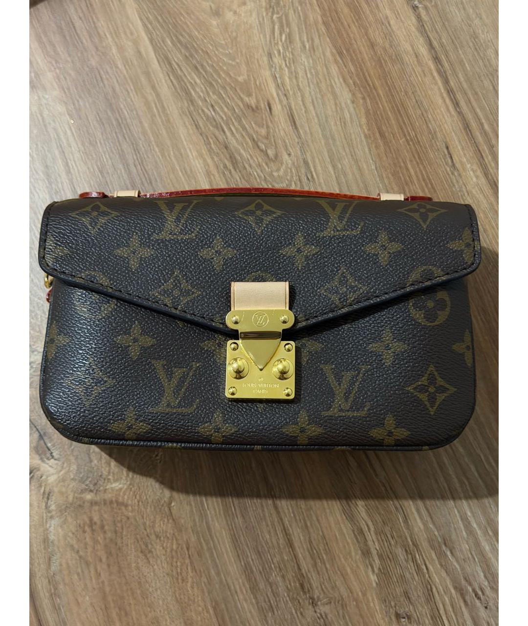 LOUIS VUITTON Коричневая сумка с короткими ручками, фото 3