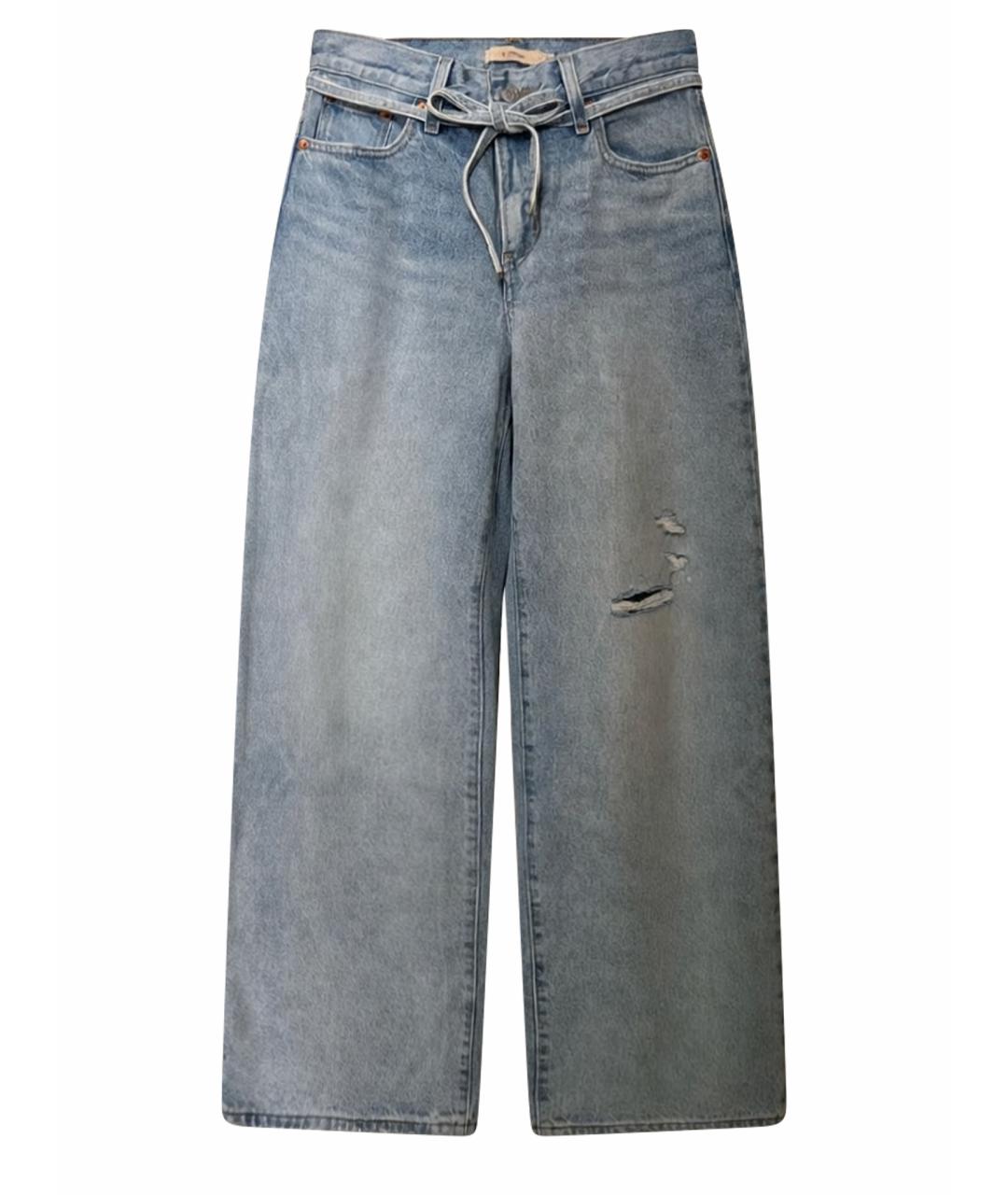 LEVI'S Голубые хлопковые прямые джинсы, фото 1