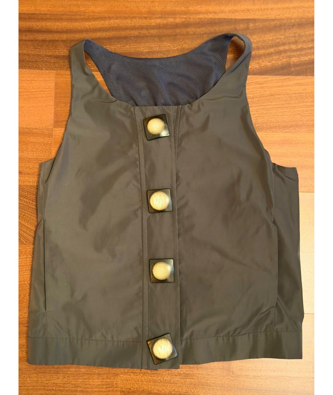 EMPORIO ARMANI Хаки полиэстеровый жилет, фото 8