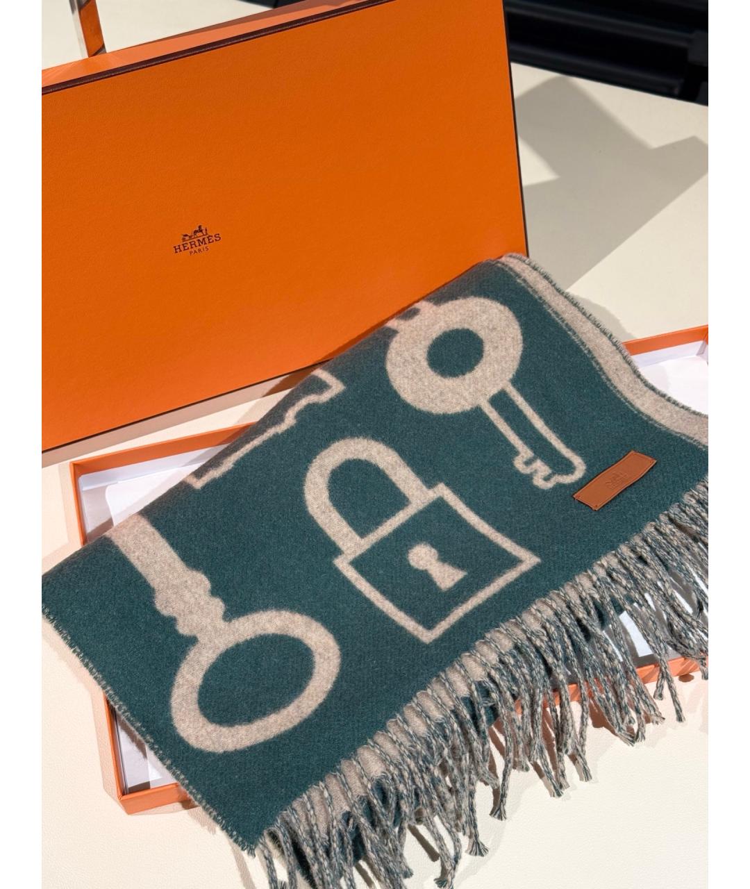 HERMES Мульти кашемировый шарф, фото 2