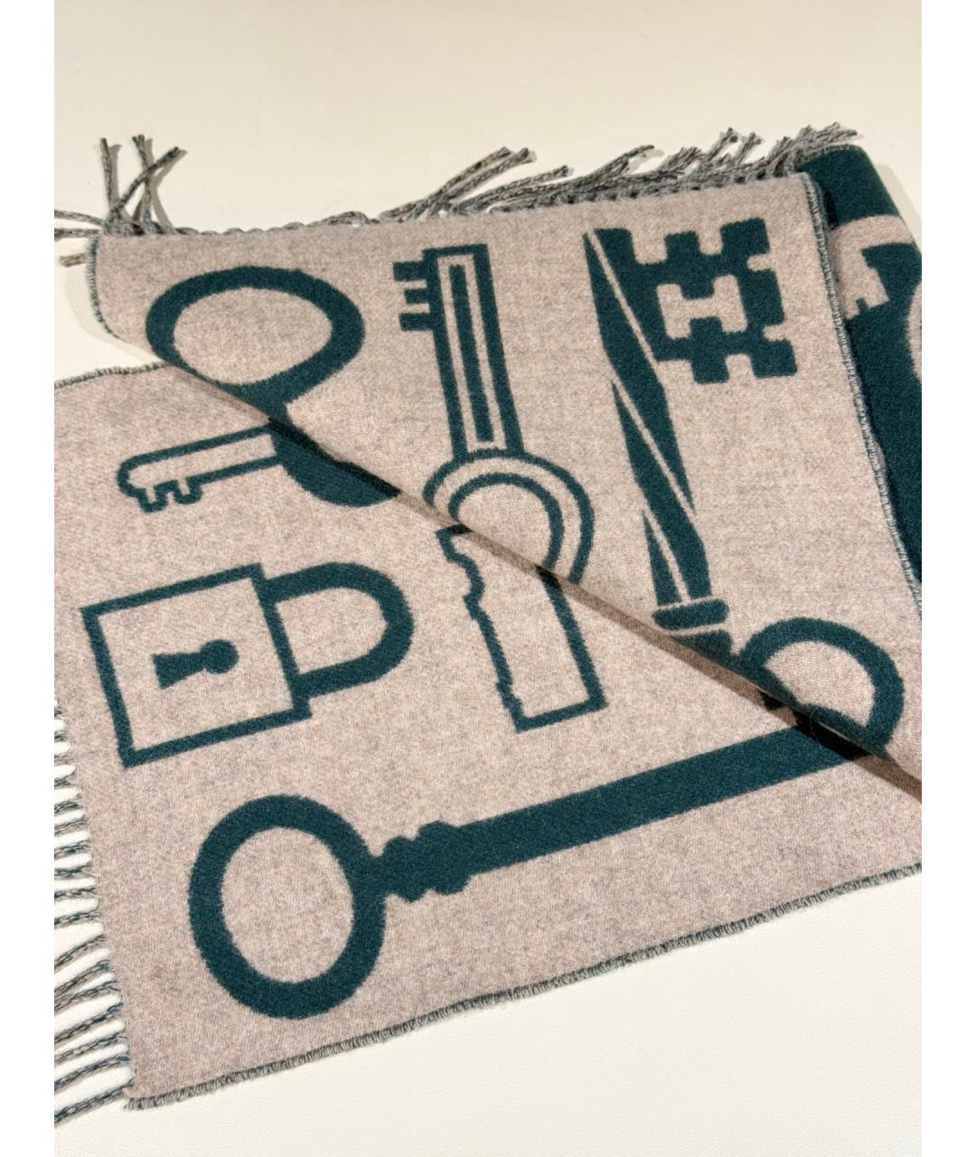 HERMES Мульти кашемировый шарф, фото 3