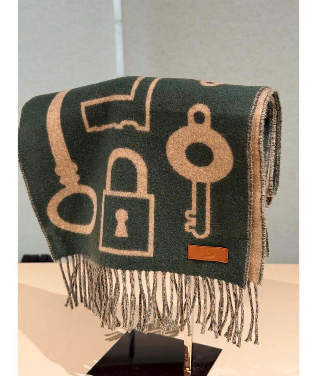 HERMES Мульти кашемировый шарф, фото 4