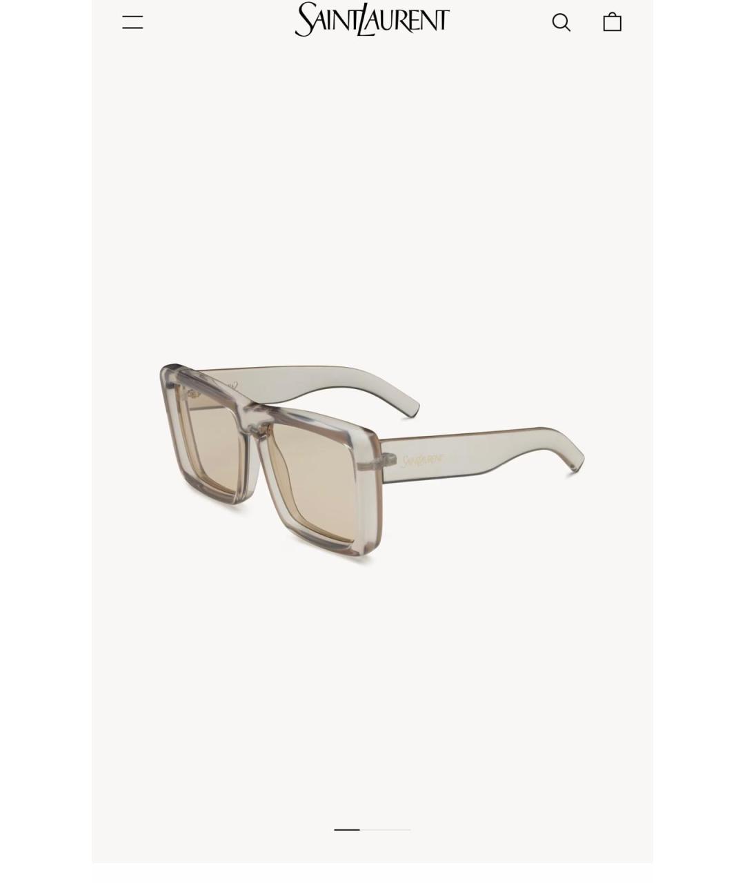 SAINT LAURENT Бежевые солнцезащитные очки, фото 4