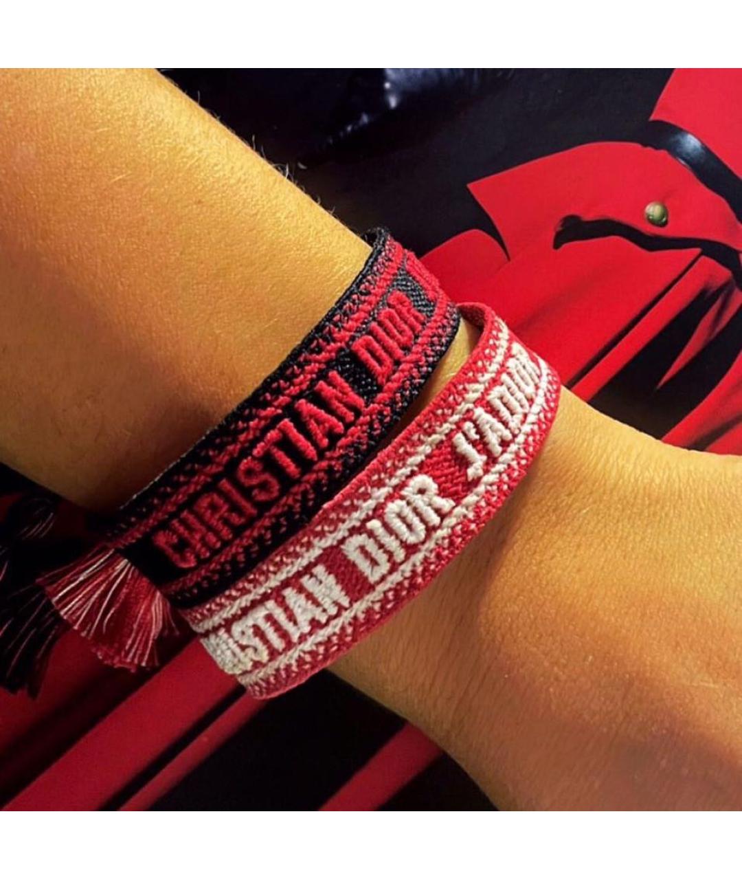 CHRISTIAN DIOR Бордовый браслет, фото 4