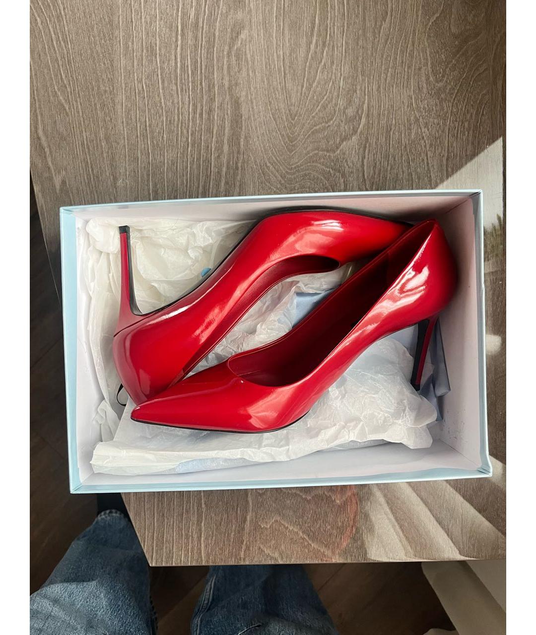 PHILIPPE MODEL Красные туфли из лакированной кожи, фото 4