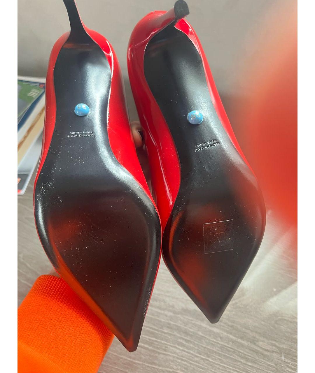 PHILIPPE MODEL Красные туфли из лакированной кожи, фото 5