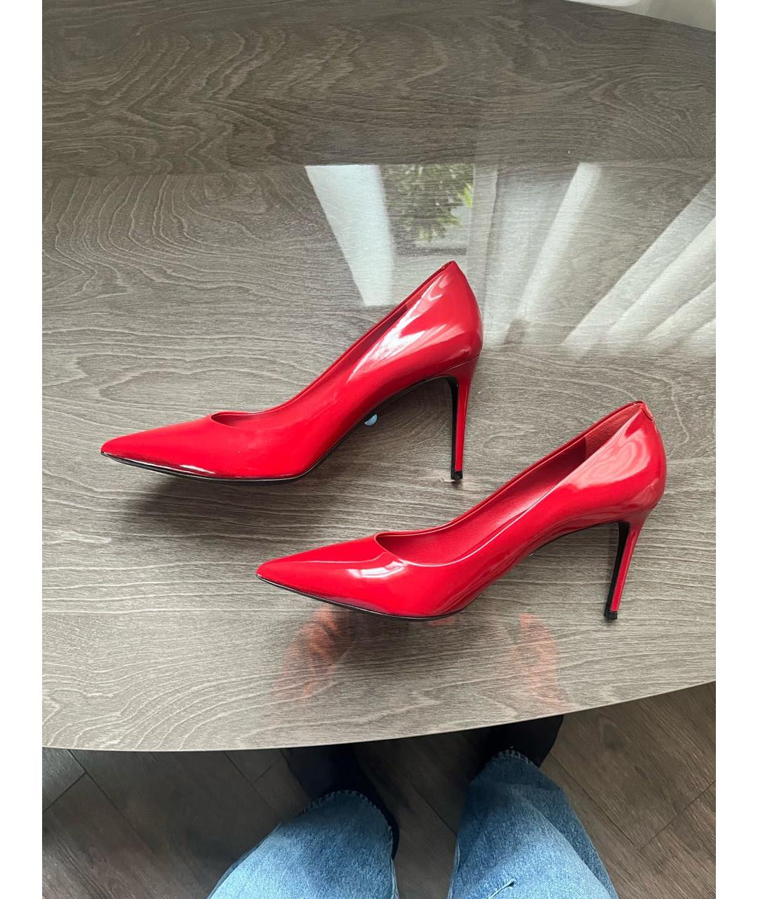 PHILIPPE MODEL Красные туфли из лакированной кожи, фото 7