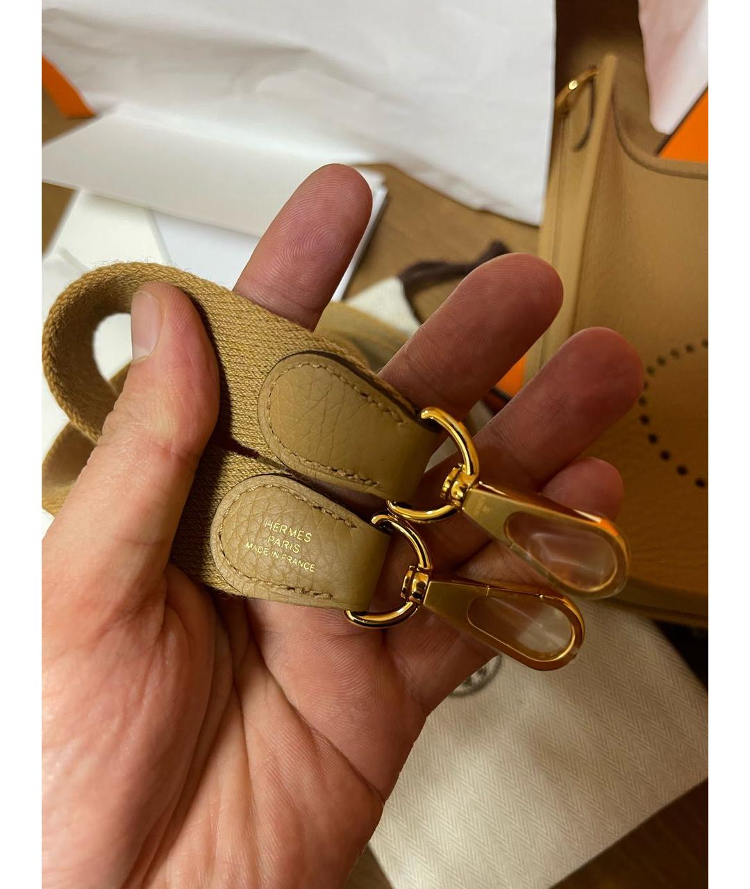 HERMES Коричневая кожаная сумка через плечо, фото 5