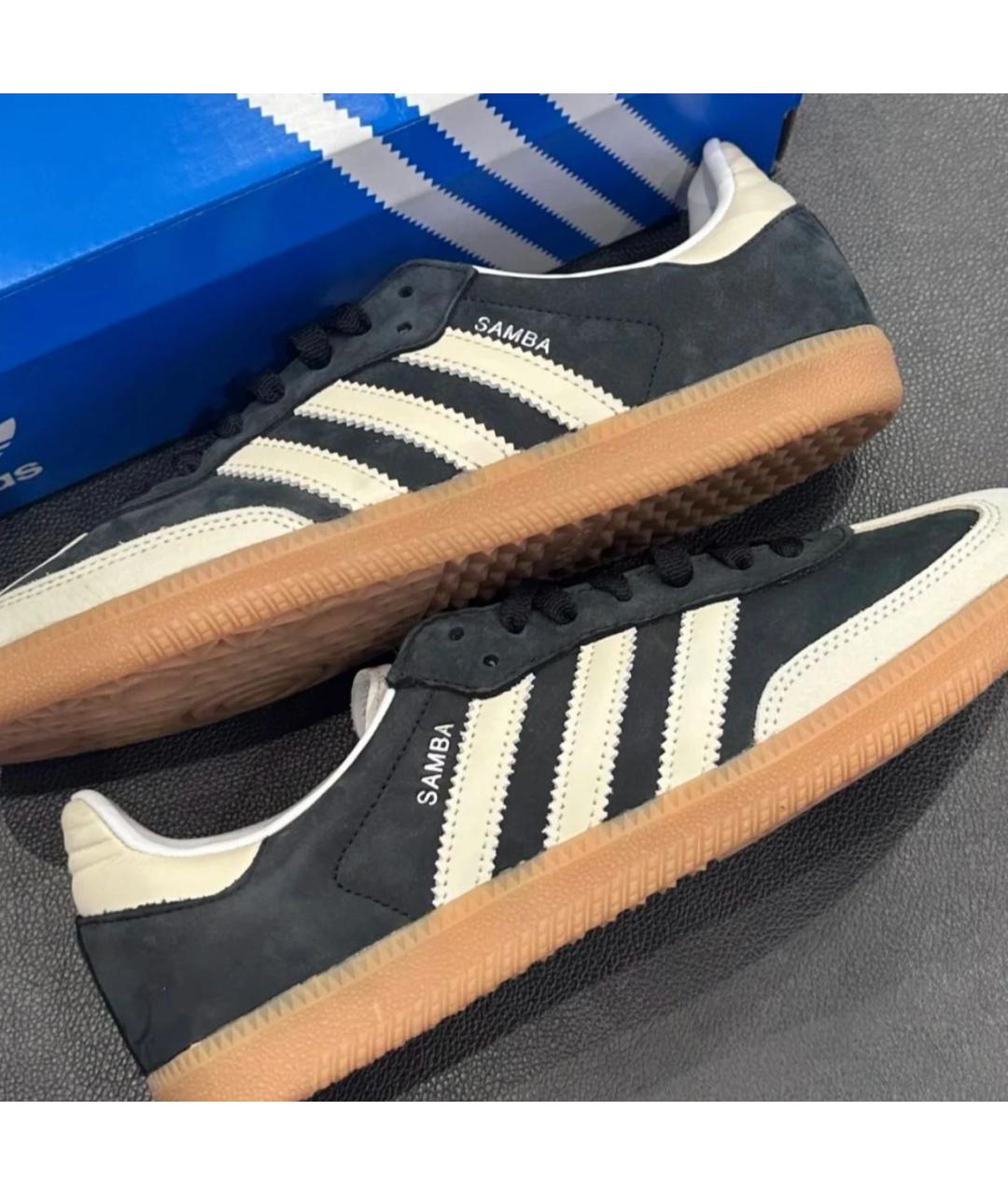 ADIDAS Черные нубуковые кроссовки, фото 2