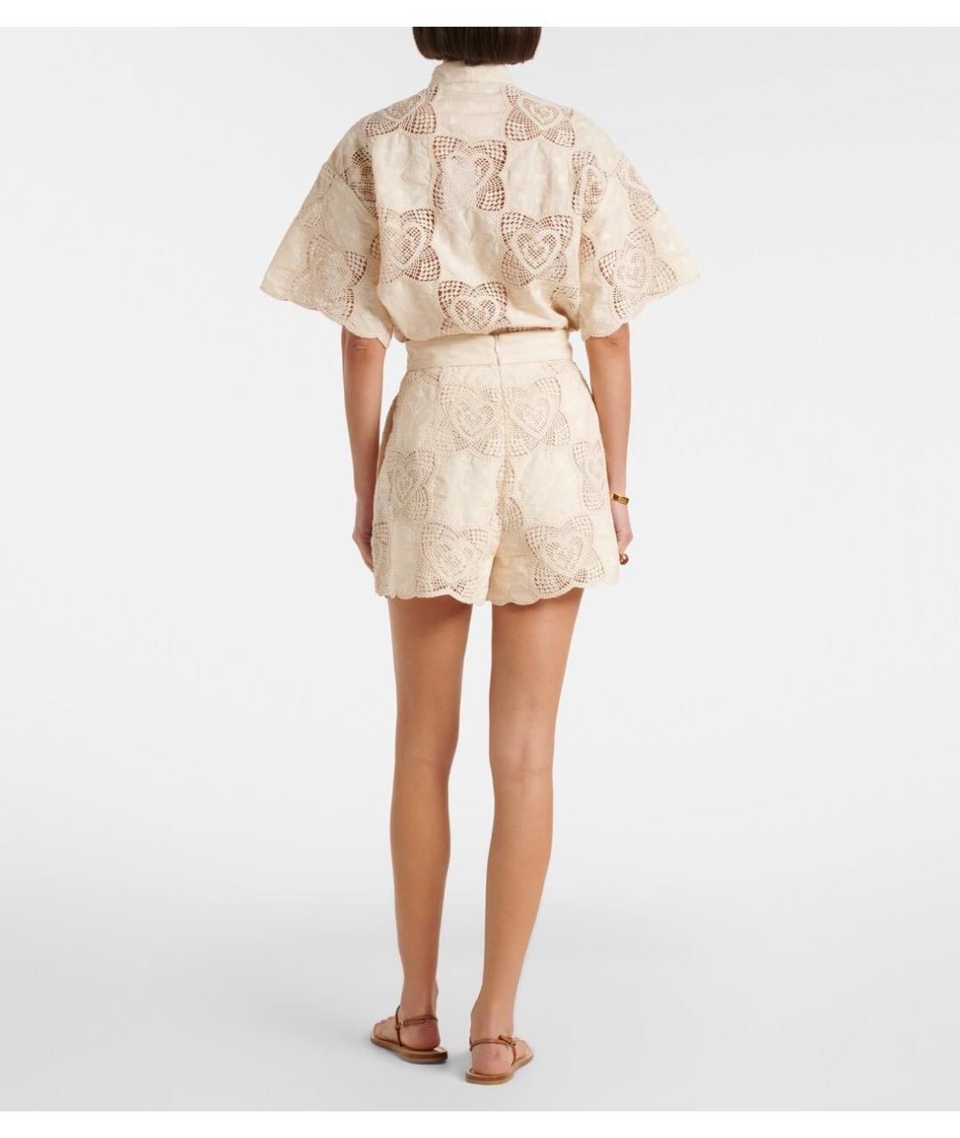 ZIMMERMANN Бежевый кружевной костюм с брюками, фото 8