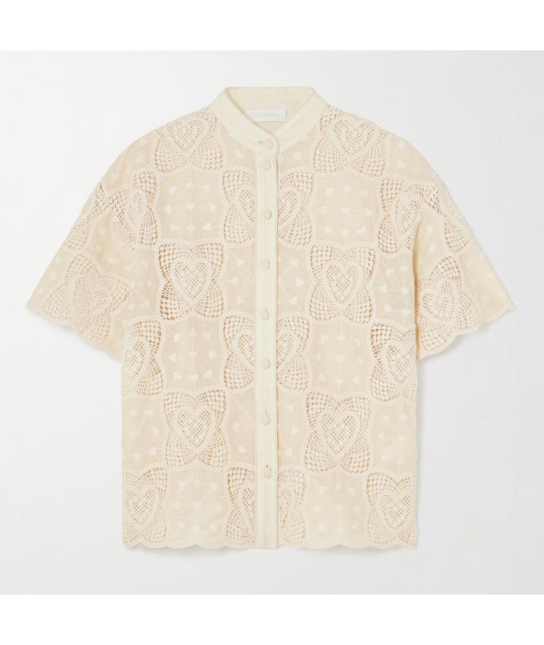 ZIMMERMANN Бежевый кружевной костюм с брюками, фото 9