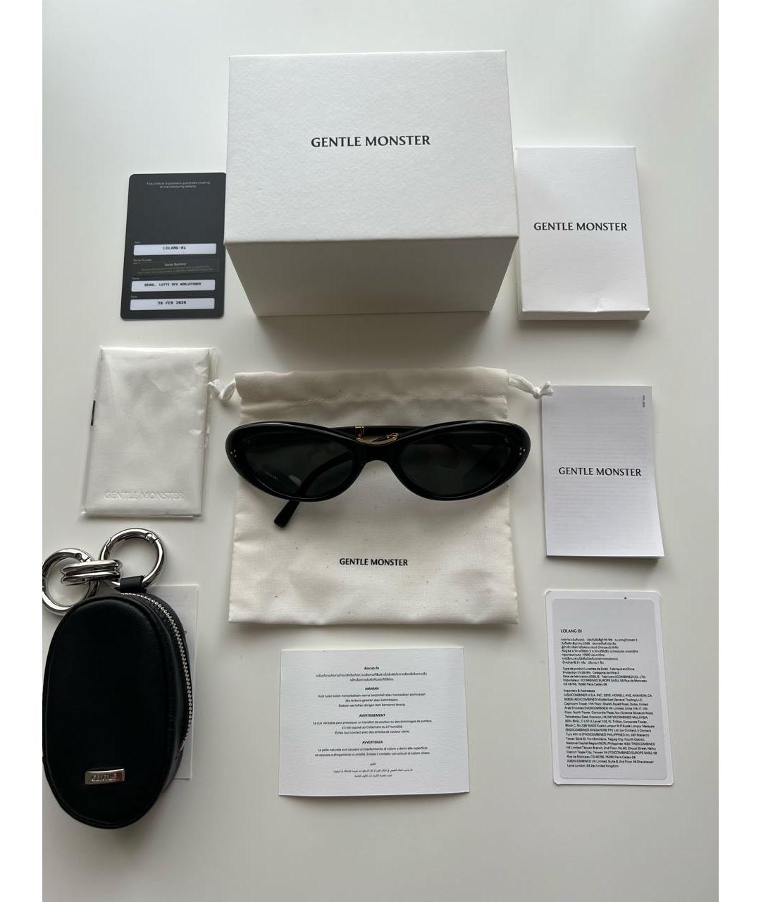 GENTLE MONSTER Черные пластиковые солнцезащитные очки, фото 2