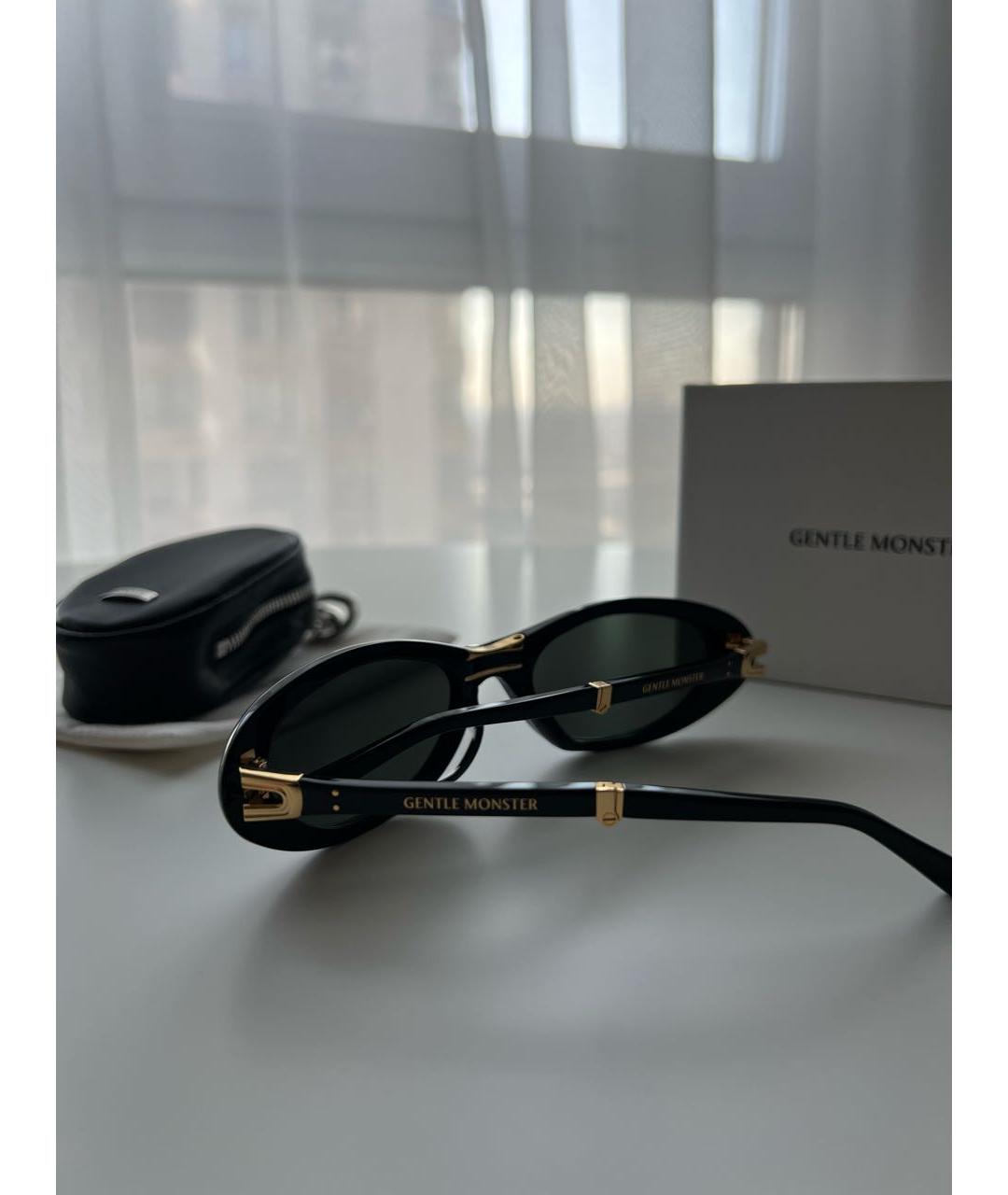 GENTLE MONSTER Черные пластиковые солнцезащитные очки, фото 5