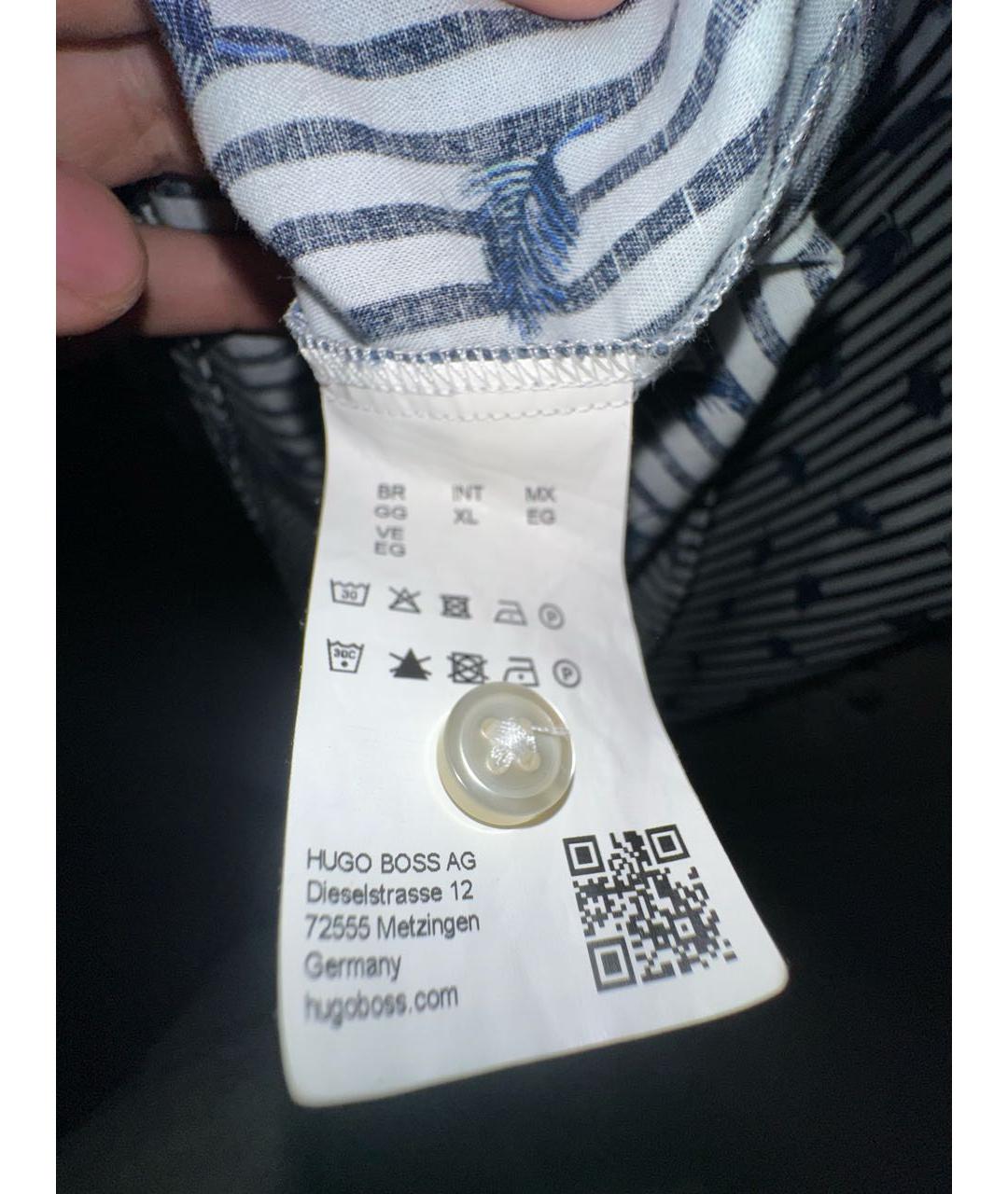 HUGO BOSS Мульти хлопко-леновое поло с коротким рукавом, фото 5