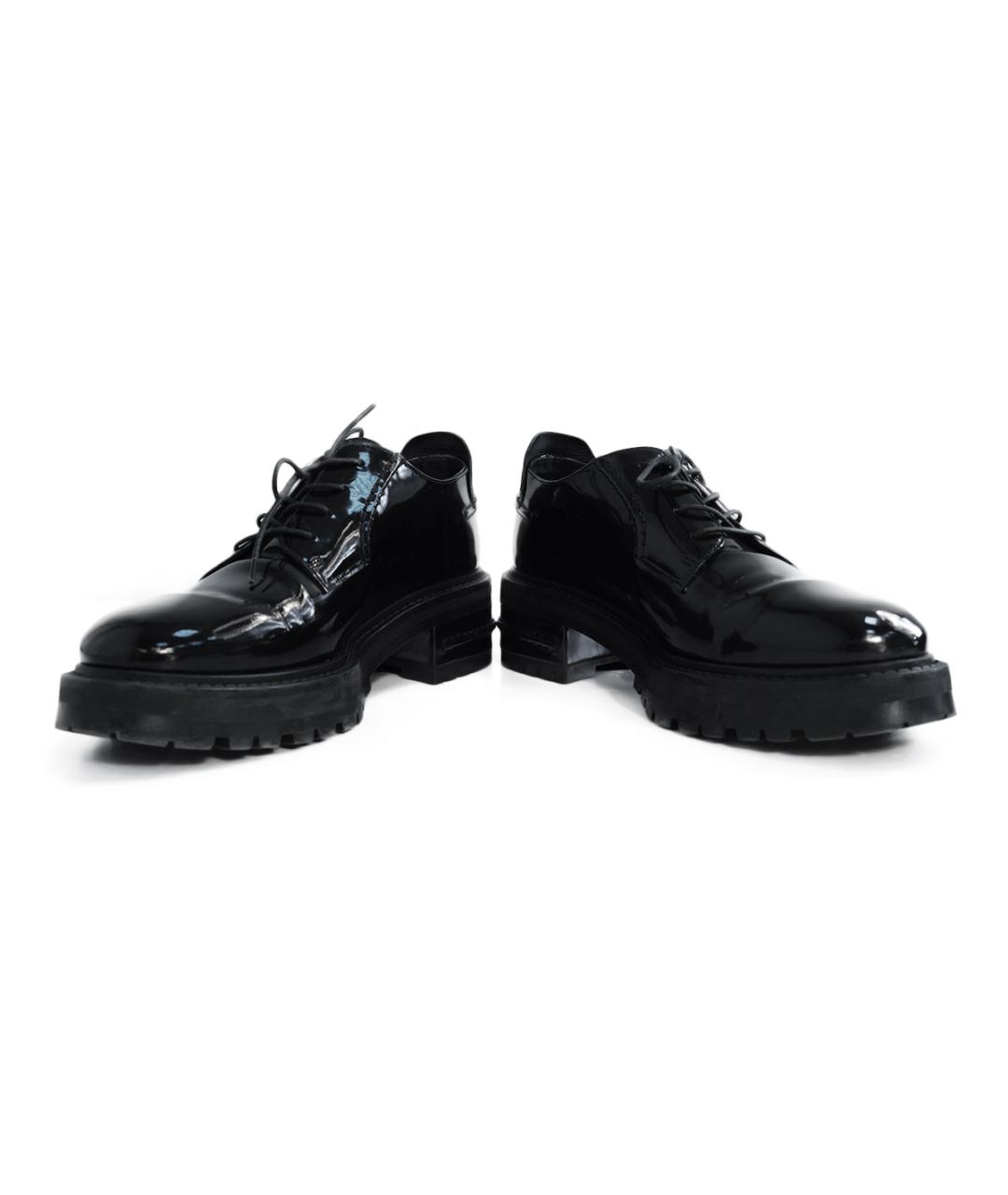 CHRISTIAN DIOR Черные брогги и оксфорды из лакированной кожи, фото 4