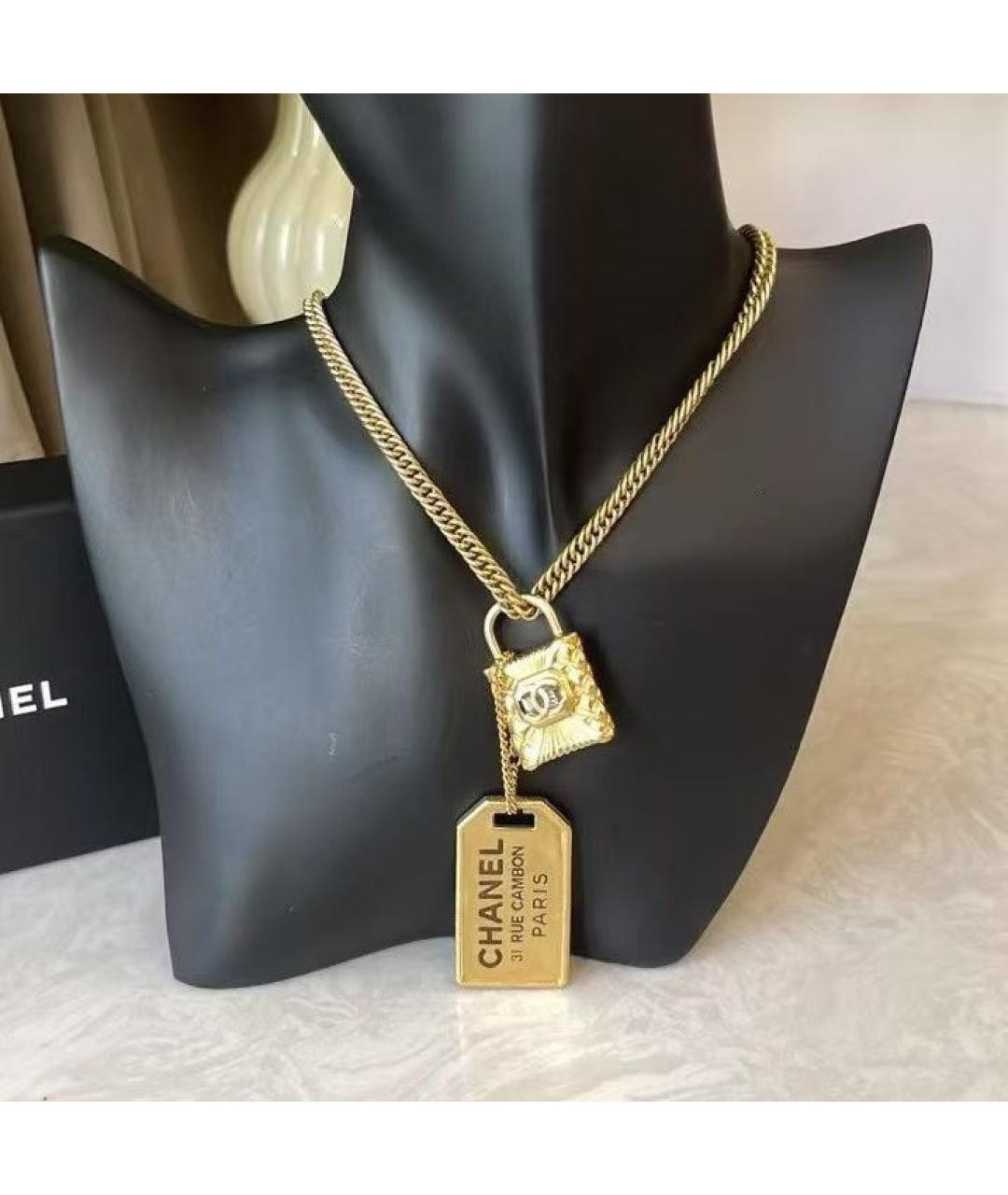 CHANEL Золотое металлическое колье, фото 5