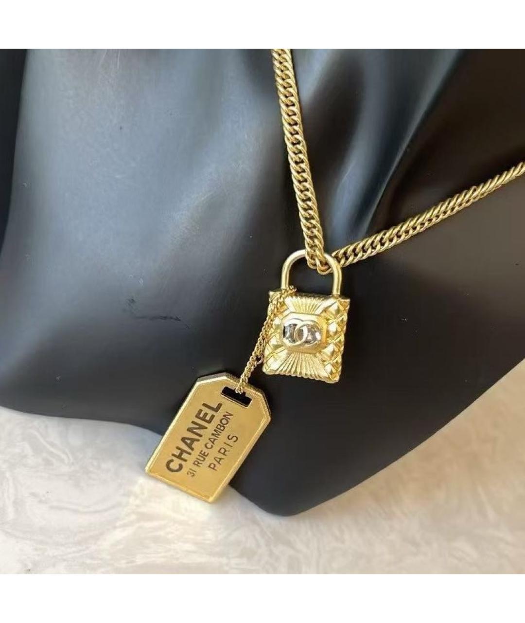 CHANEL Золотое металлическое колье, фото 4