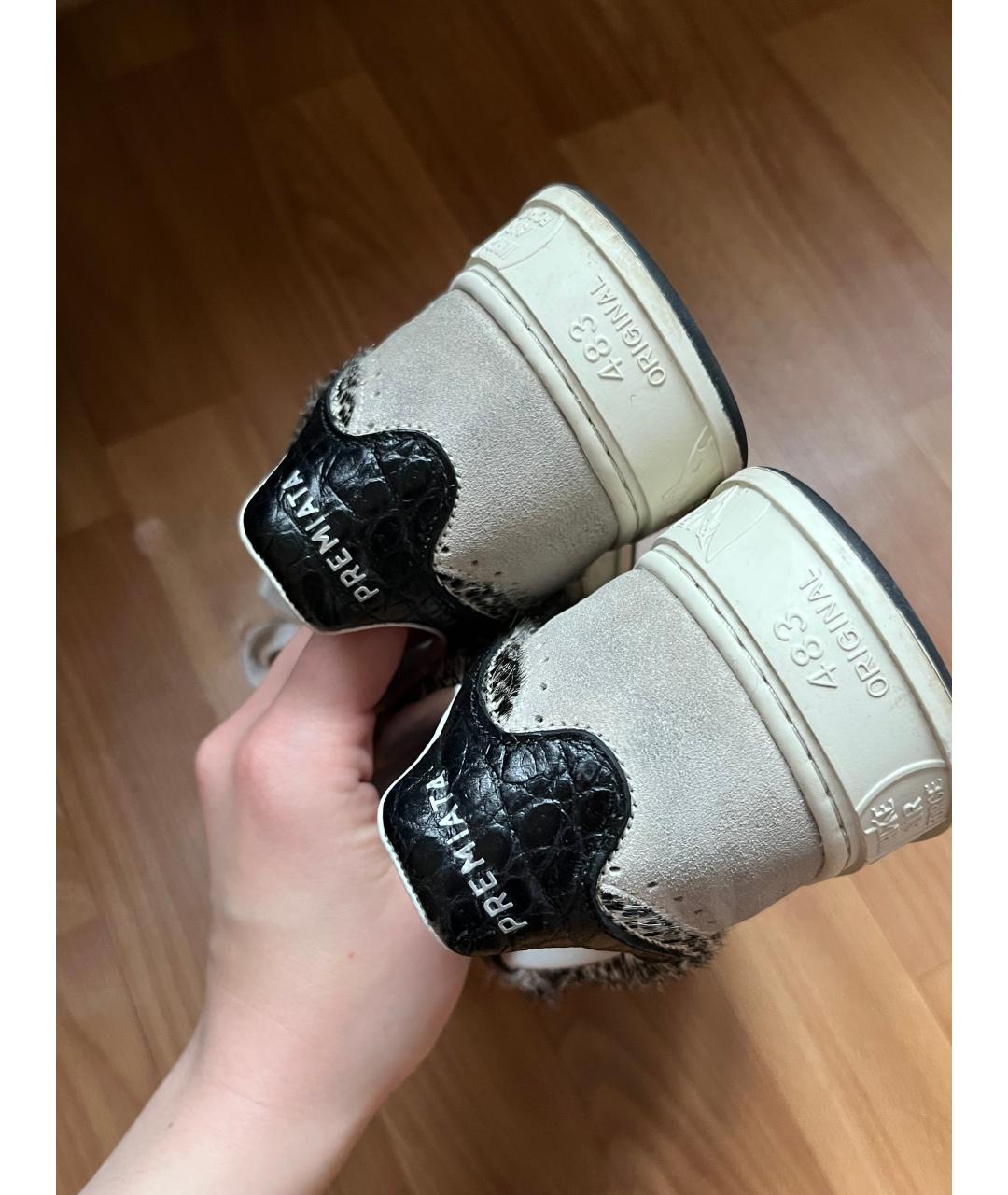 PREMIATA Белые кожаные кеды, фото 4