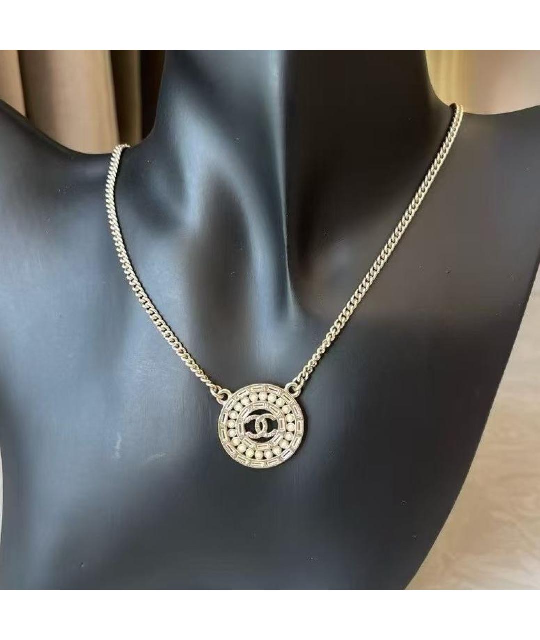 CHANEL Золотое металлическое колье, фото 3