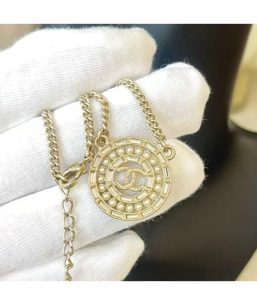 CHANEL Золотое металлическое колье, фото 4