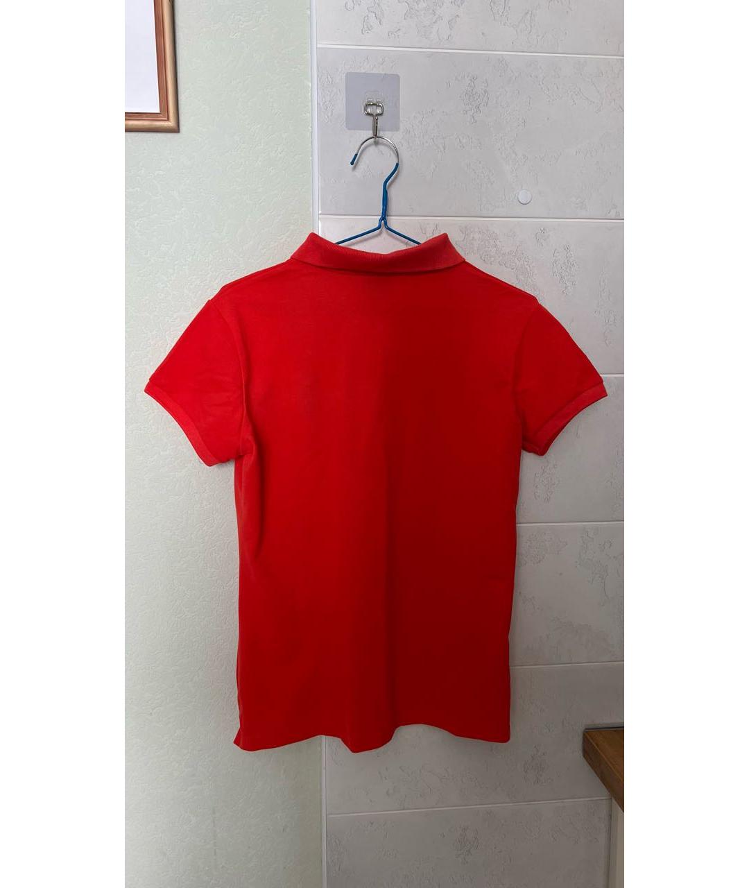 POLO RALPH LAUREN Красное хлопковое поло с коротким рукавом, фото 2