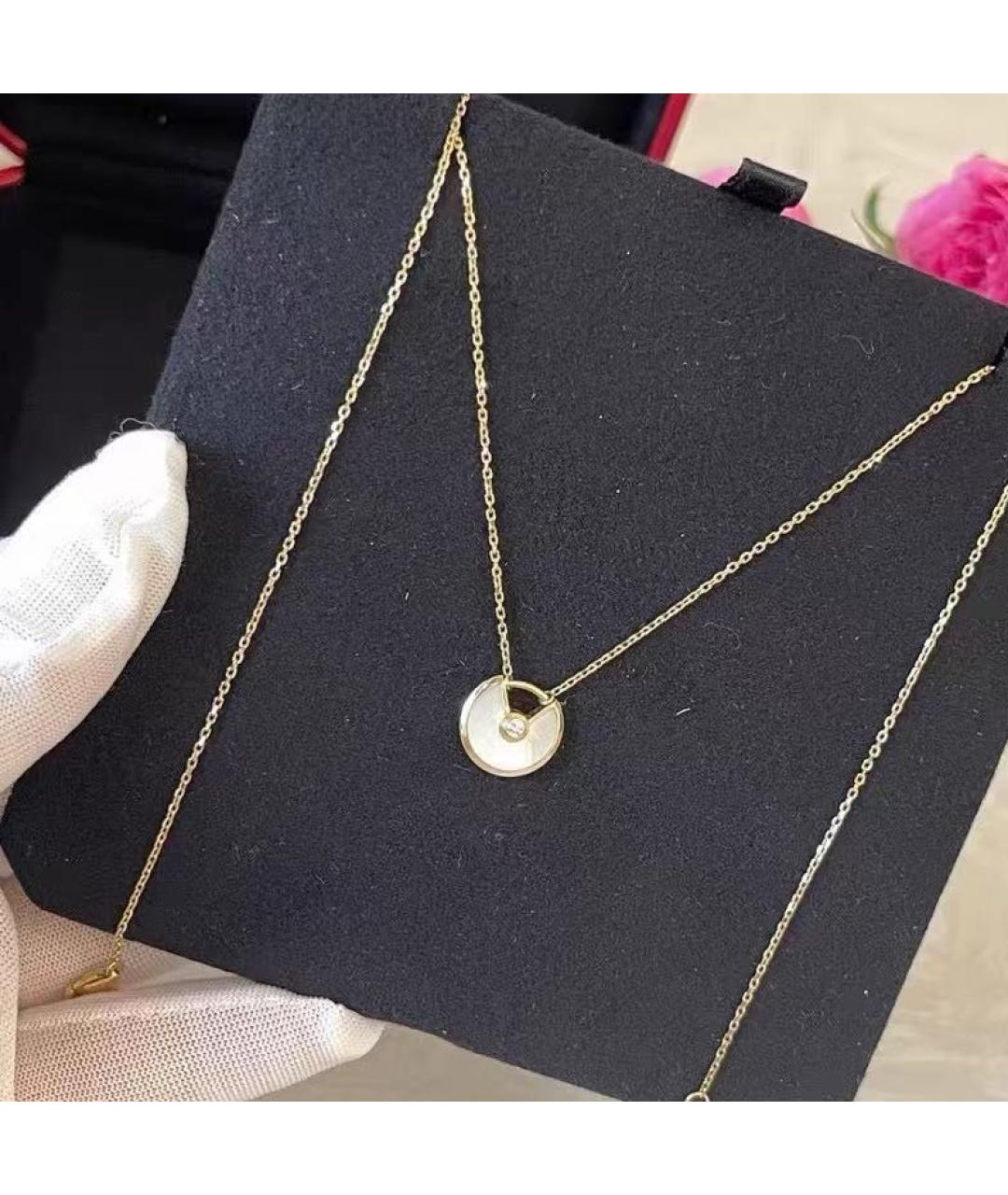 CARTIER Белое колье из желтого золота, фото 5