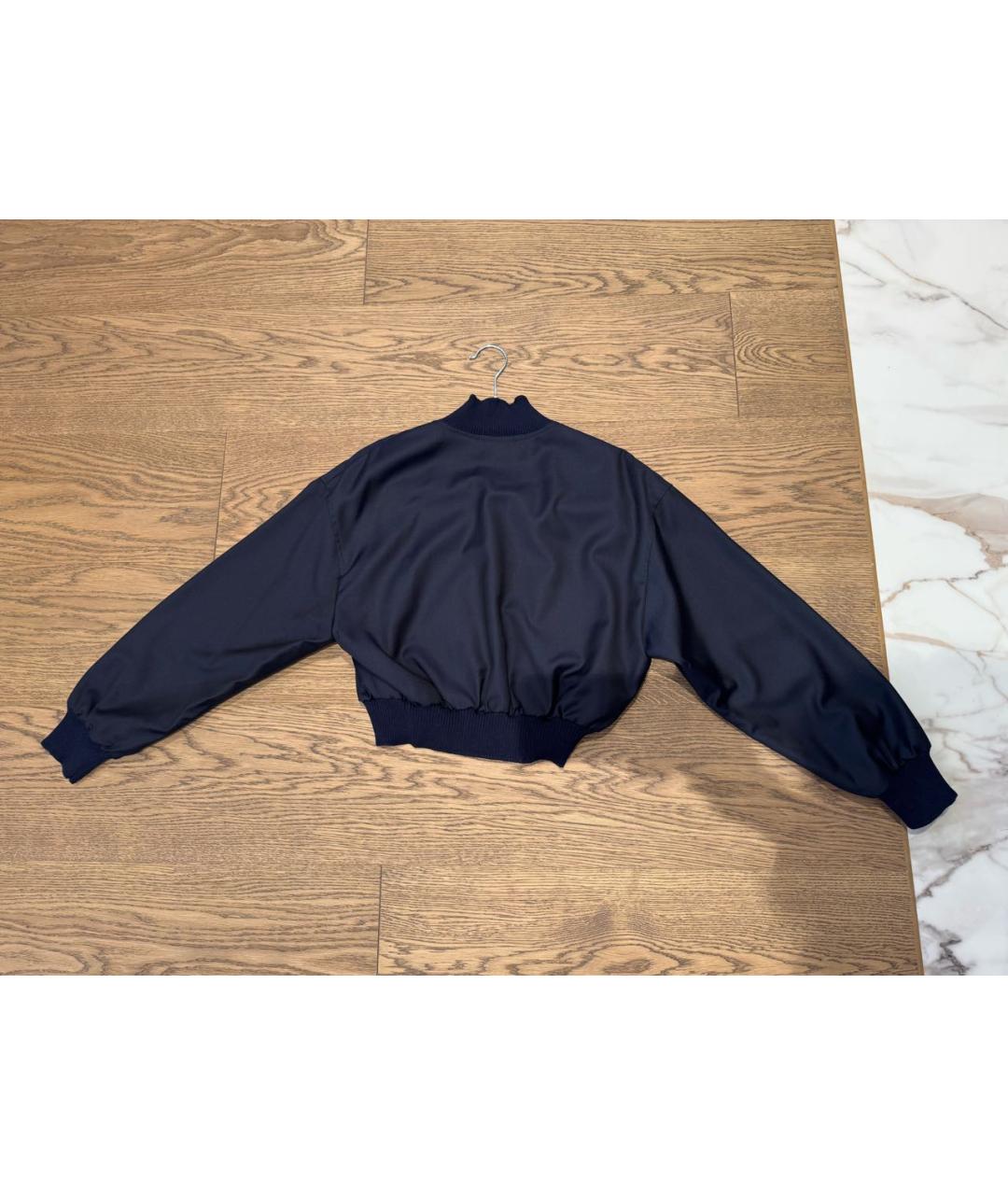 MIU MIU Темно-синий шерстяной кардиган, фото 6