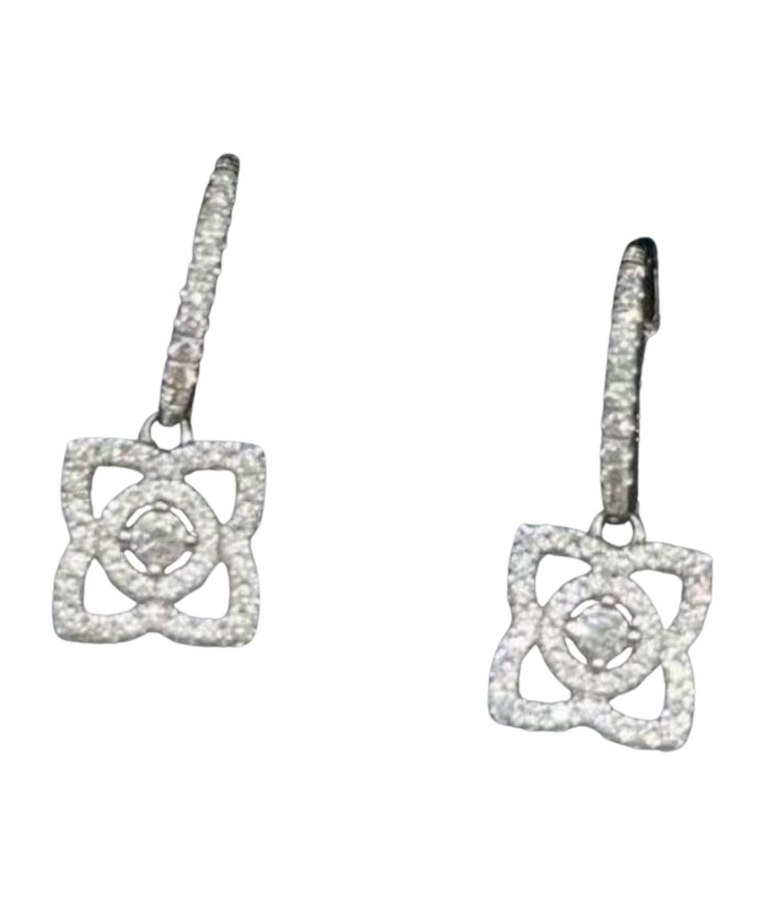 DE BEERS Белые серьги из белого золота, фото 1