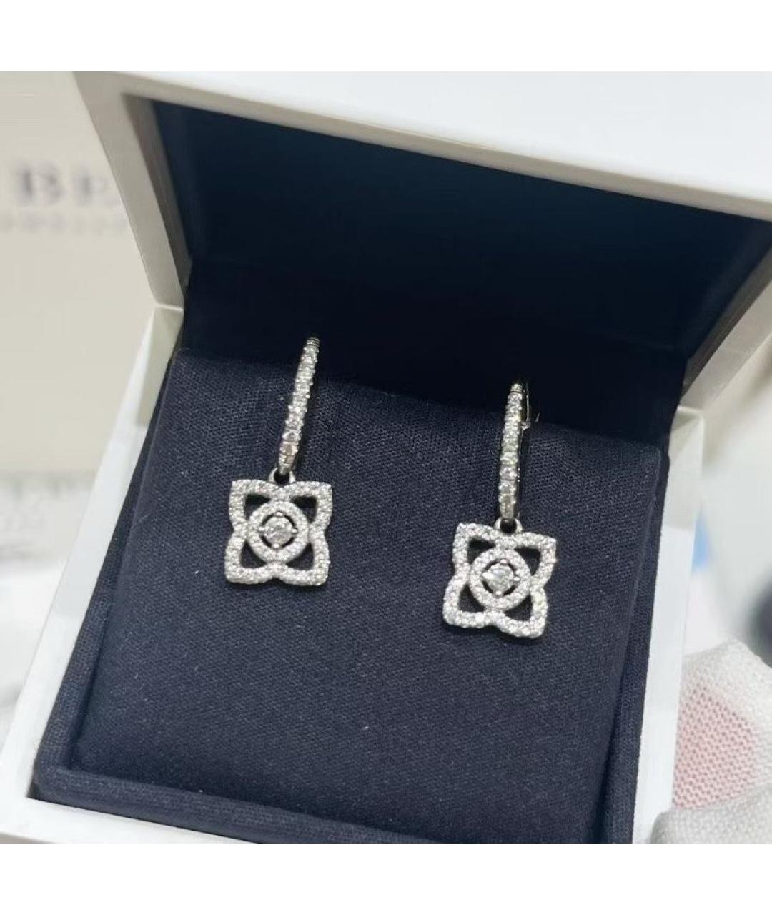 DE BEERS Белые серьги из белого золота, фото 6