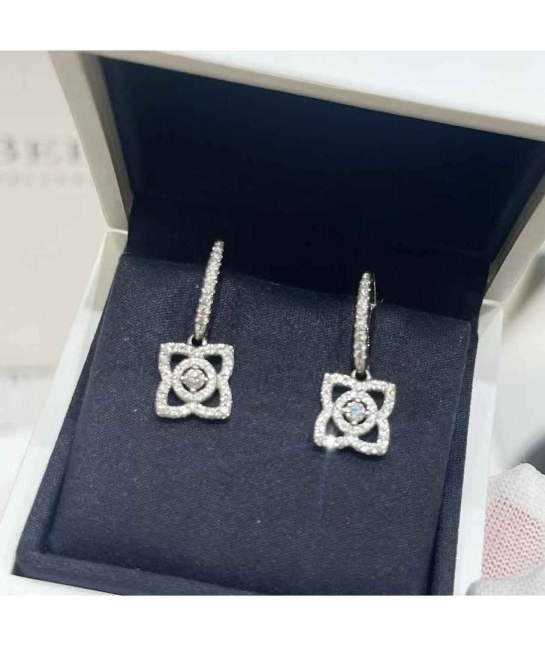 DE BEERS Белые серьги из белого золота, фото 4