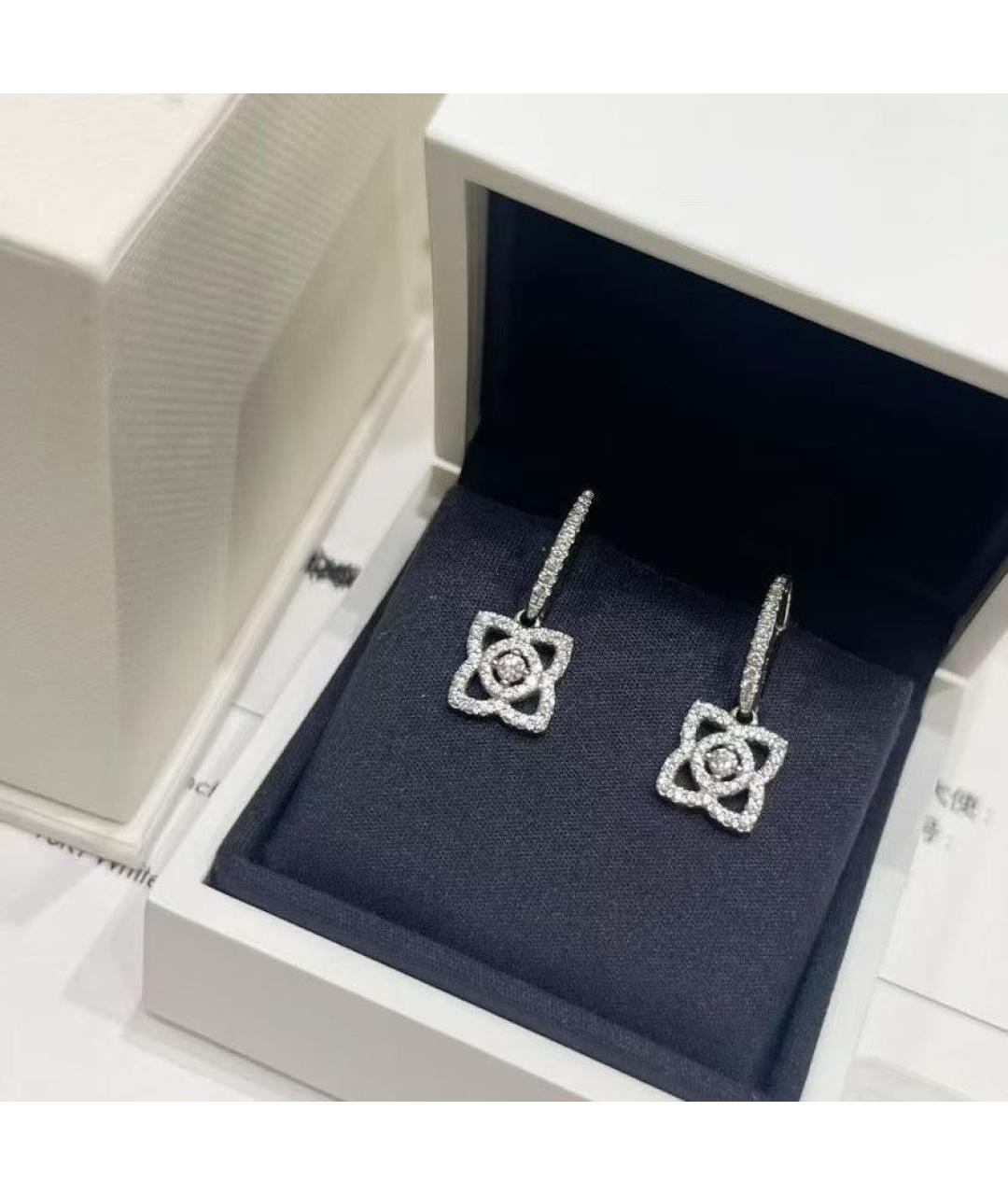 DE BEERS Белые серьги из белого золота, фото 2