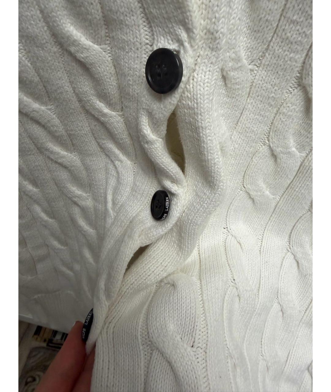 POLO RALPH LAUREN Белый хлопковый кардиган, фото 3