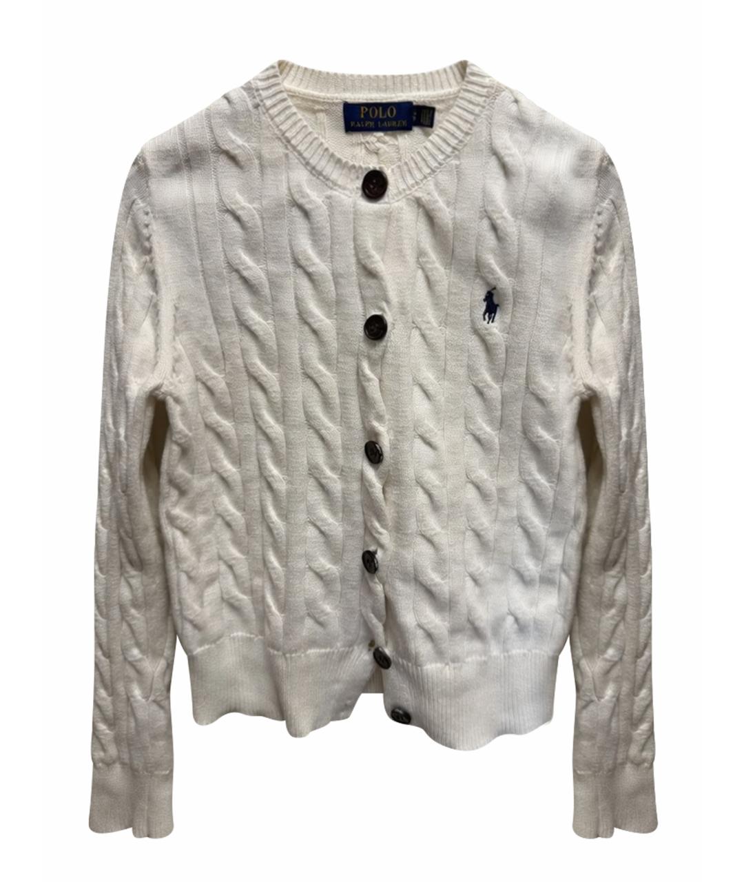 POLO RALPH LAUREN Белый хлопковый кардиган, фото 1