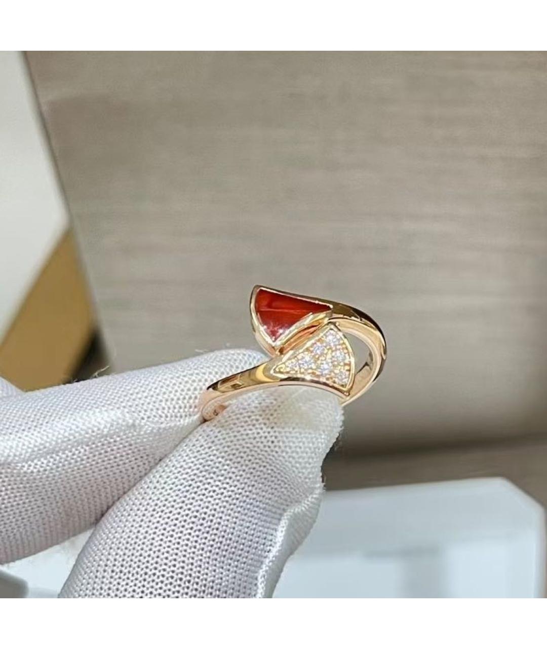 BVLGARI Красное кольцо из розового золота, фото 5