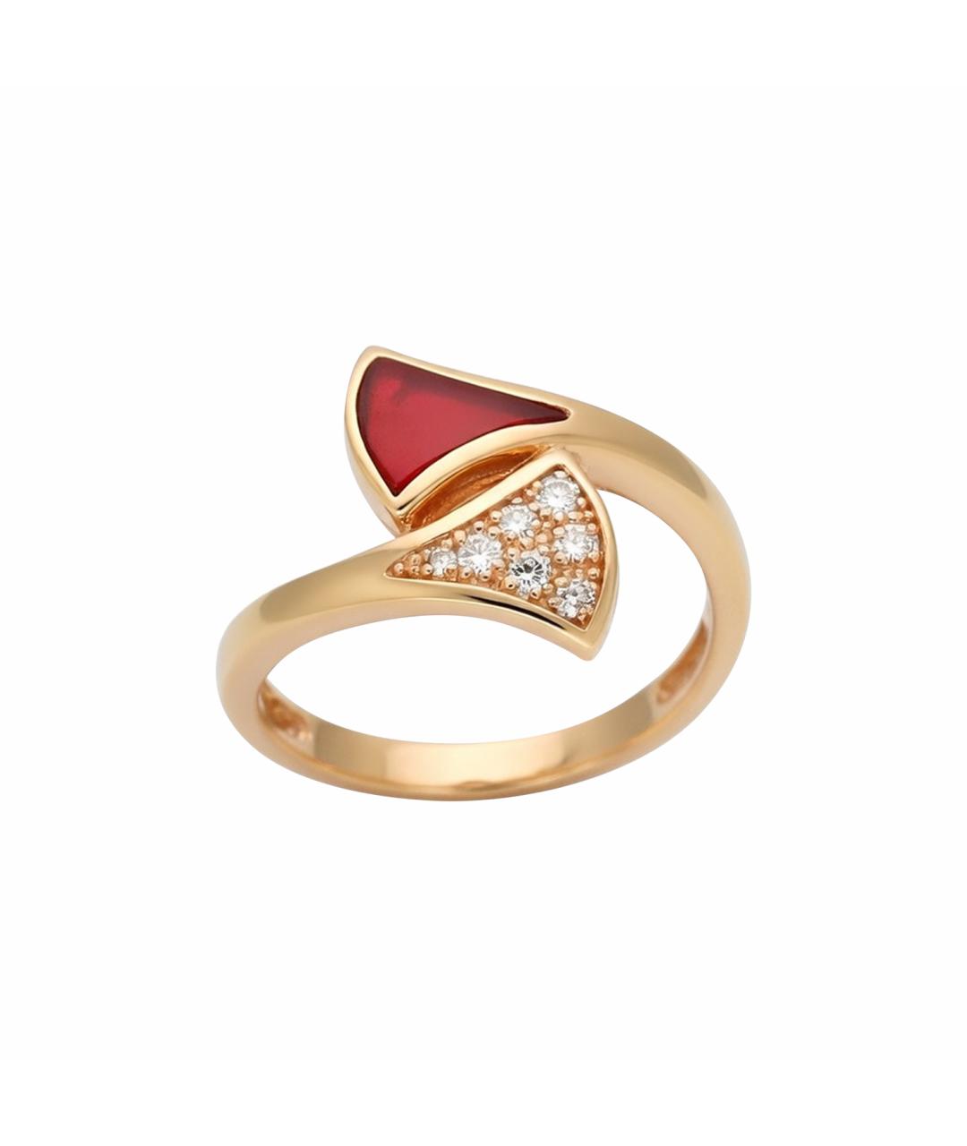BVLGARI Красное кольцо из розового золота, фото 1