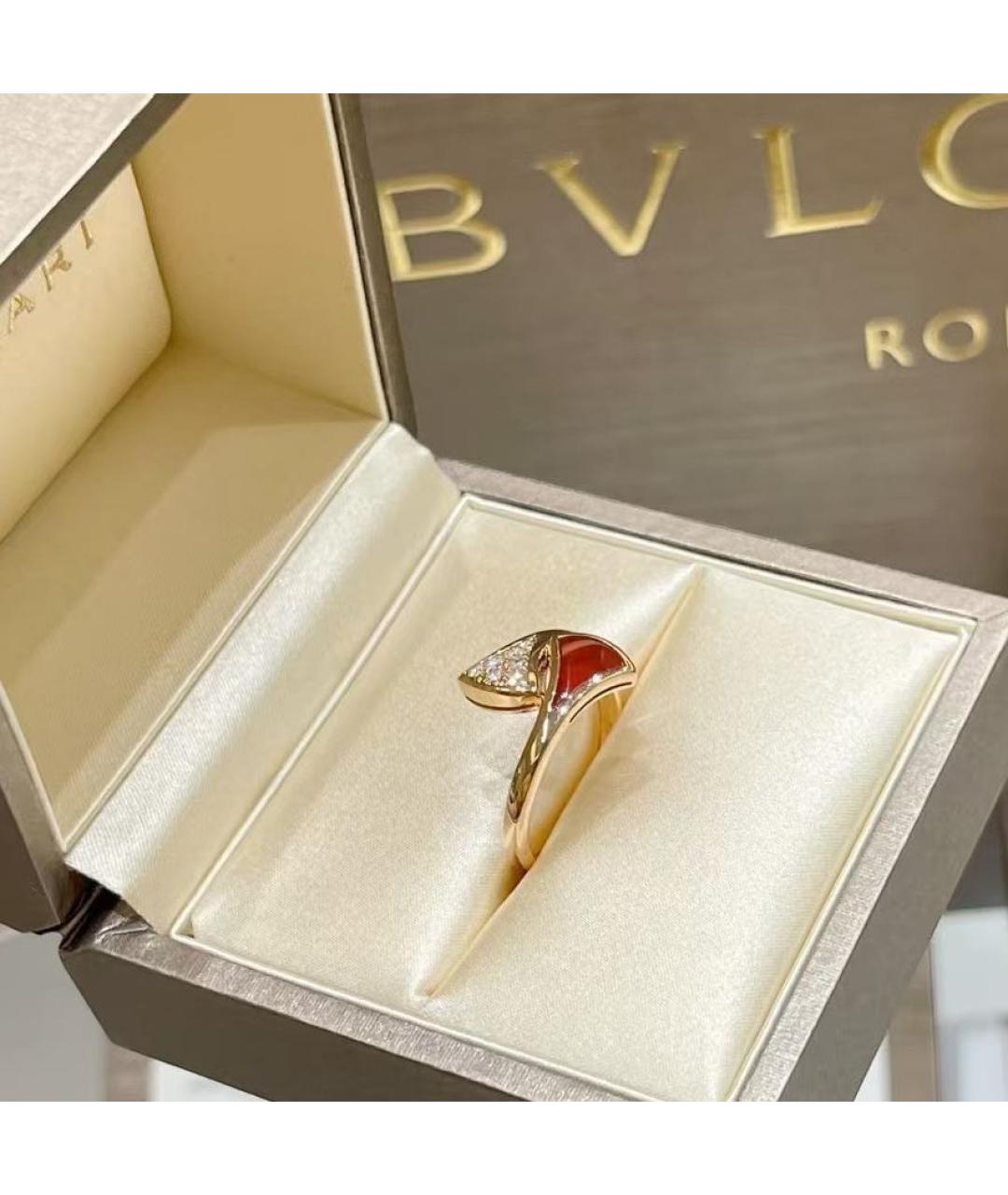 BVLGARI Красное кольцо из розового золота, фото 2