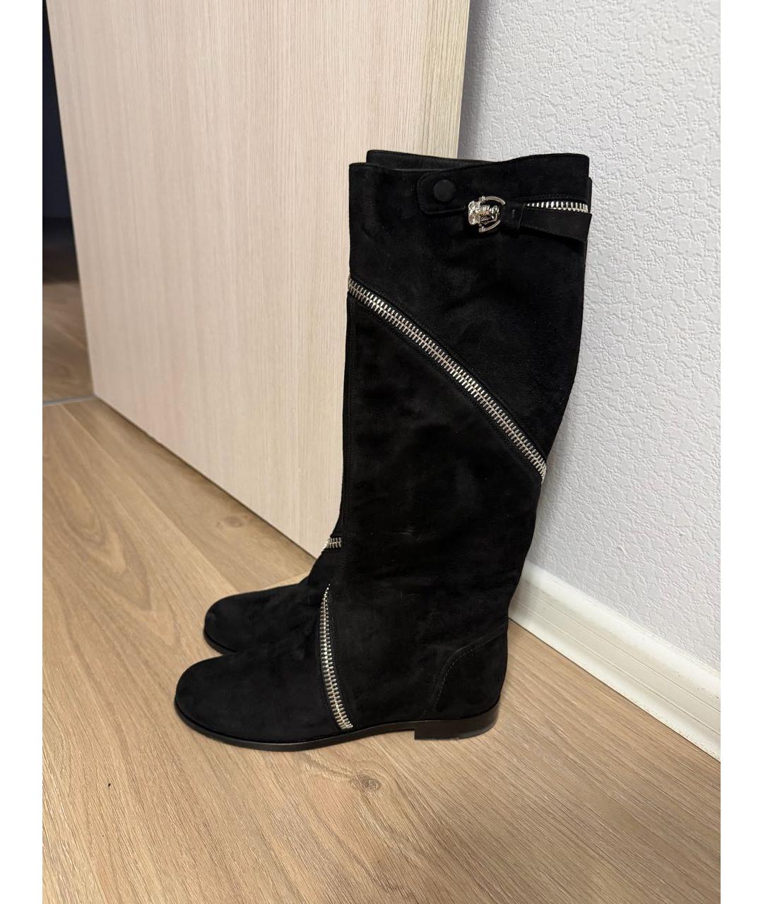 ALEXANDER MCQUEEN Черные замшевые сапоги, фото 9