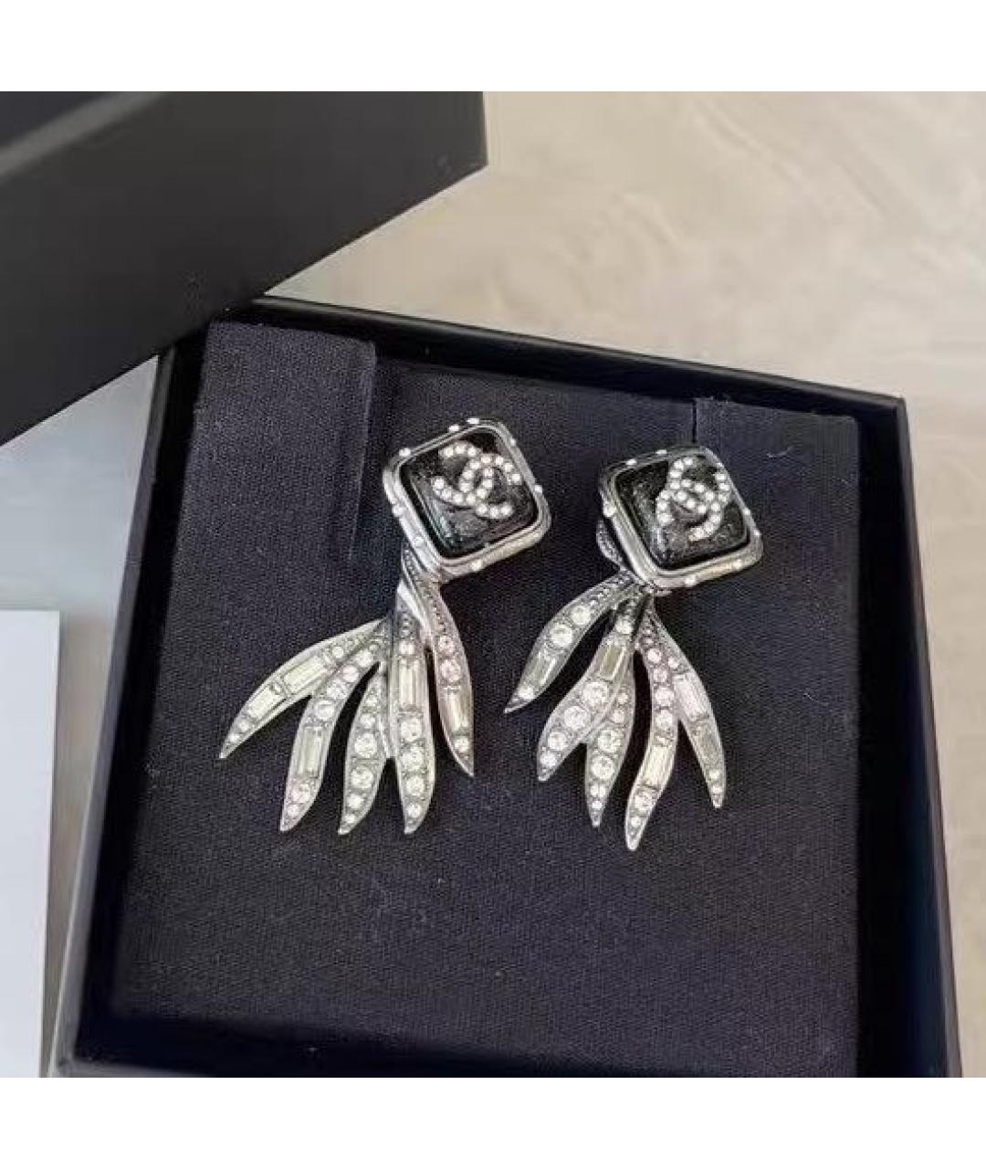 CHANEL Серебряные металлические серьги, фото 3