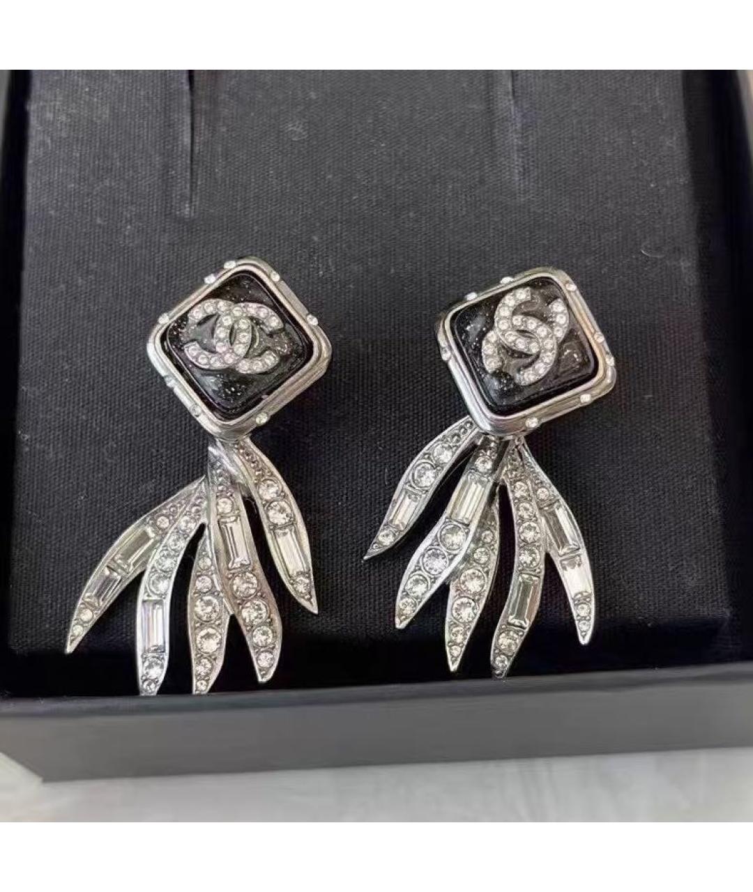 CHANEL Серебряные металлические серьги, фото 4