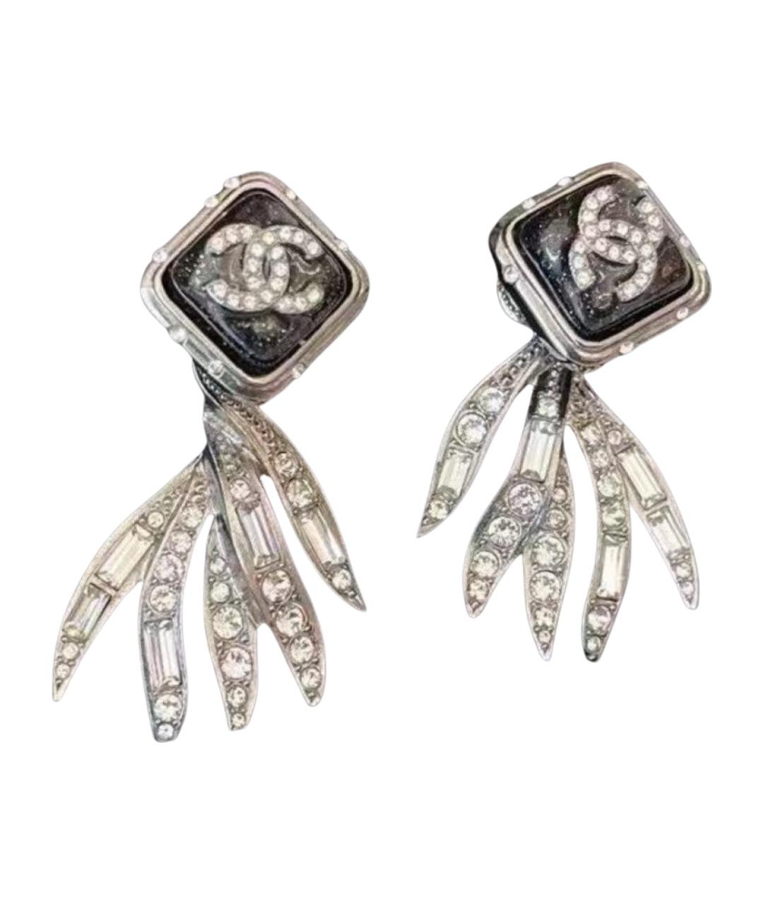 CHANEL Серебряные металлические серьги, фото 1